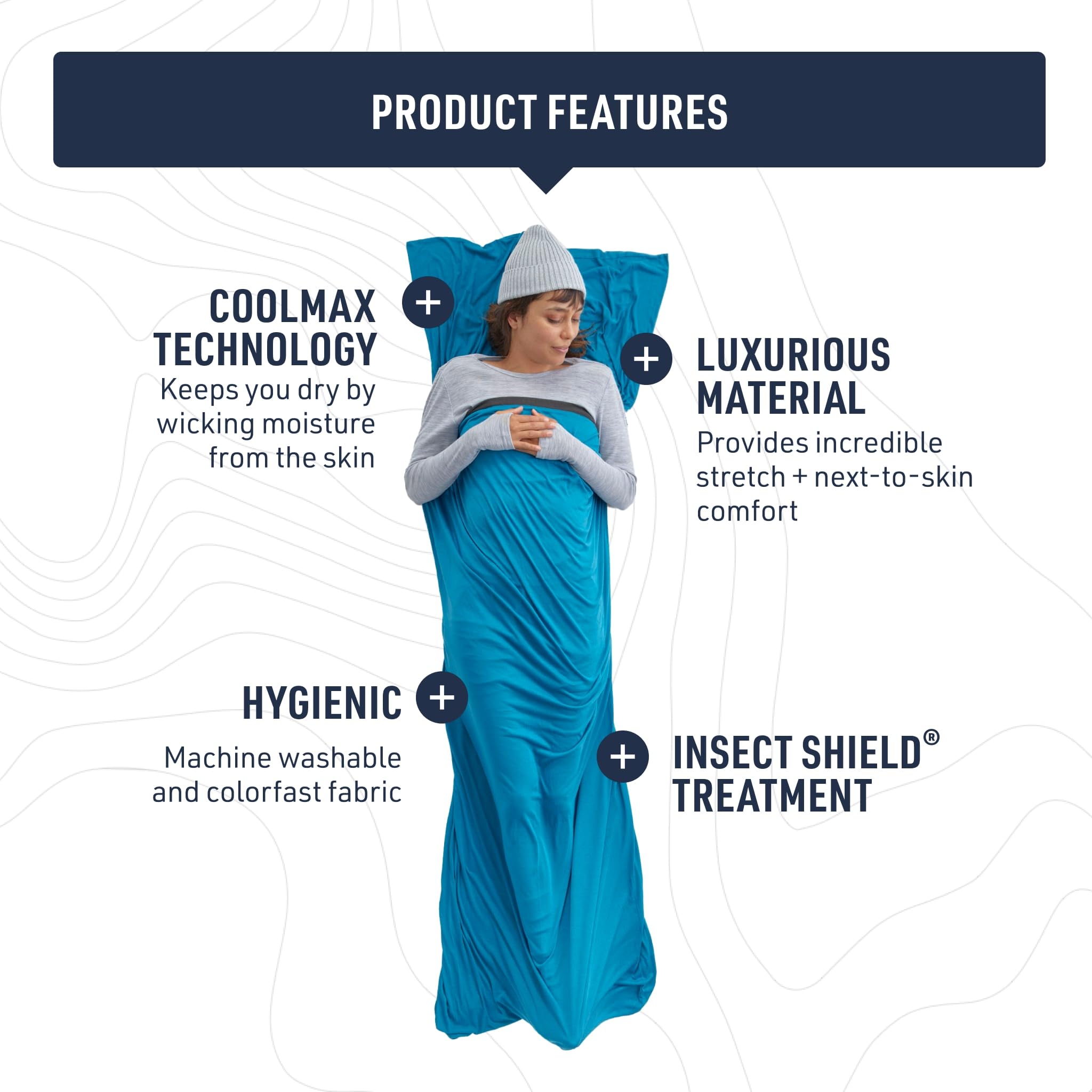 Sea to Summit Breeze Sleeping Bag Liner - Insect Shield - Image 3