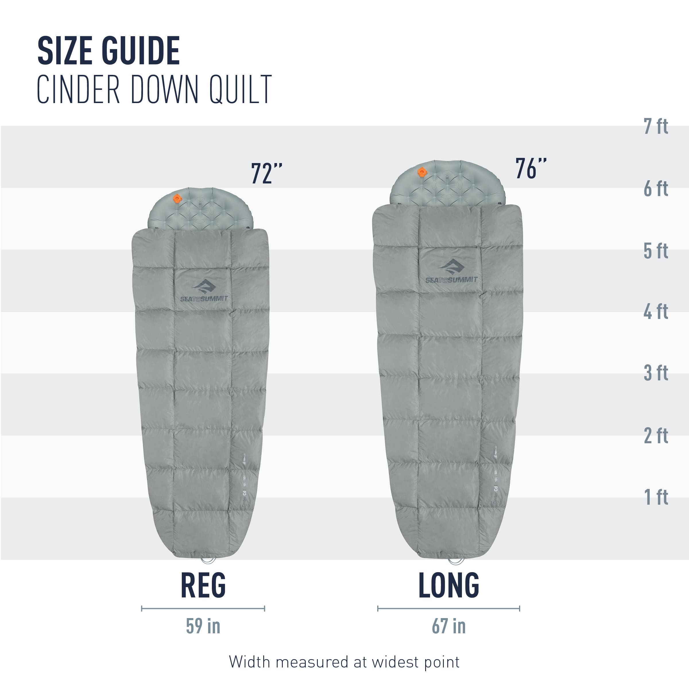 Sea to Summit Cinder Lightweight Down Backpacking Quilt - Image 7