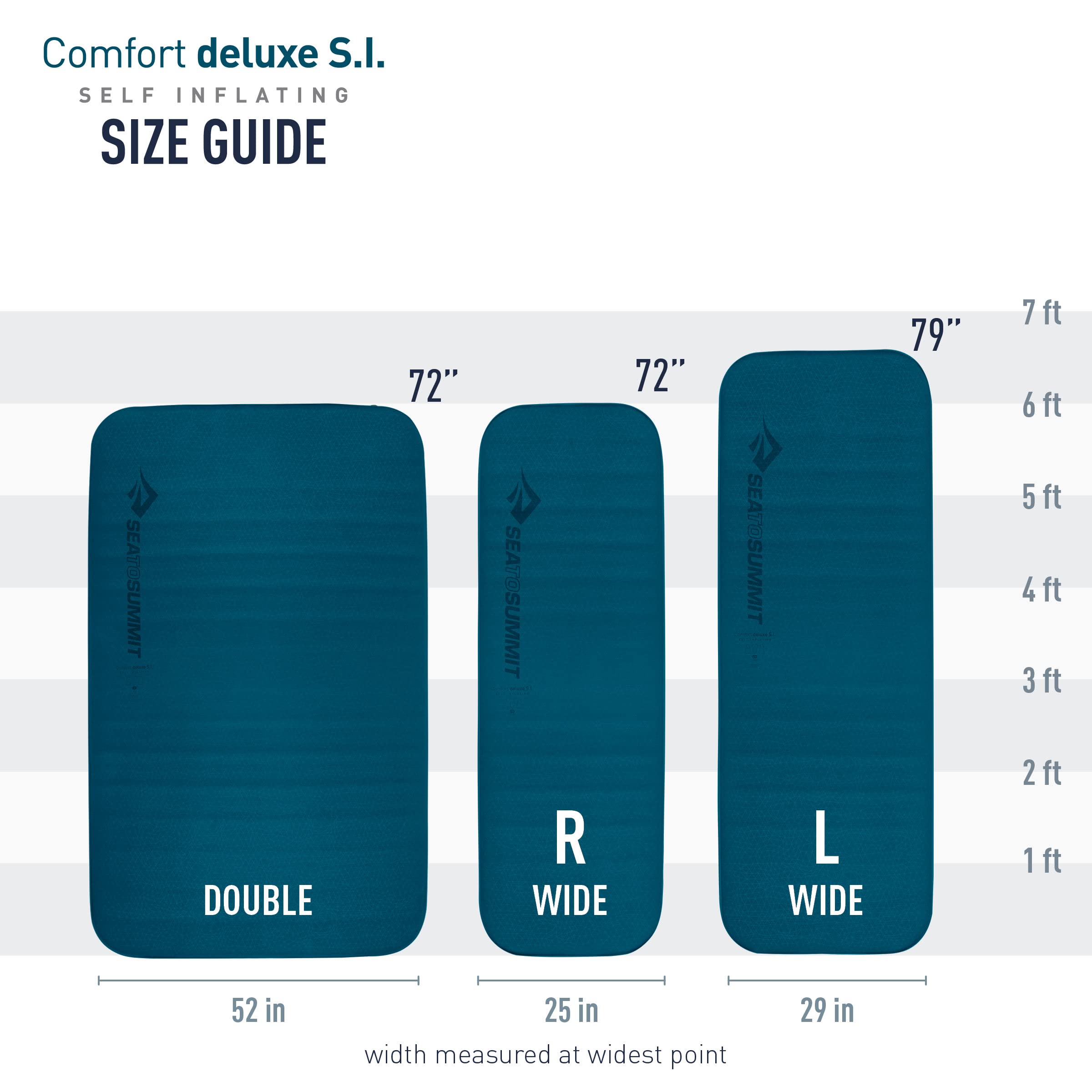 Sea to Summit Comfort Deluxe Self-Inflating Foam Camping Mattress, Regular (v1) - Image 9