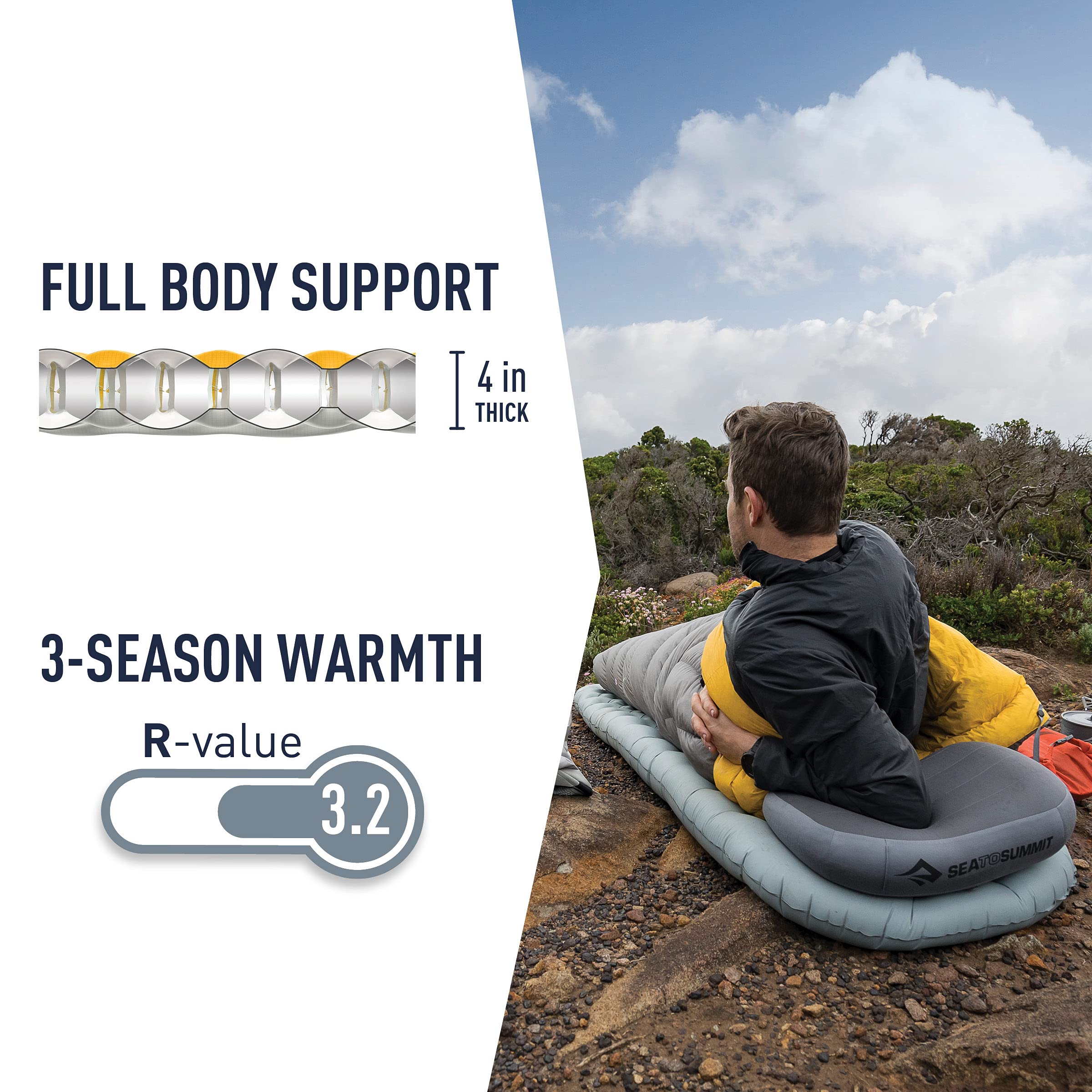 Sea to Summit Ether Light XT Extra-Thick Insulated Sleeping Pad, Tapered - Small (66 x 21.5 x 4 inches) - Image 4