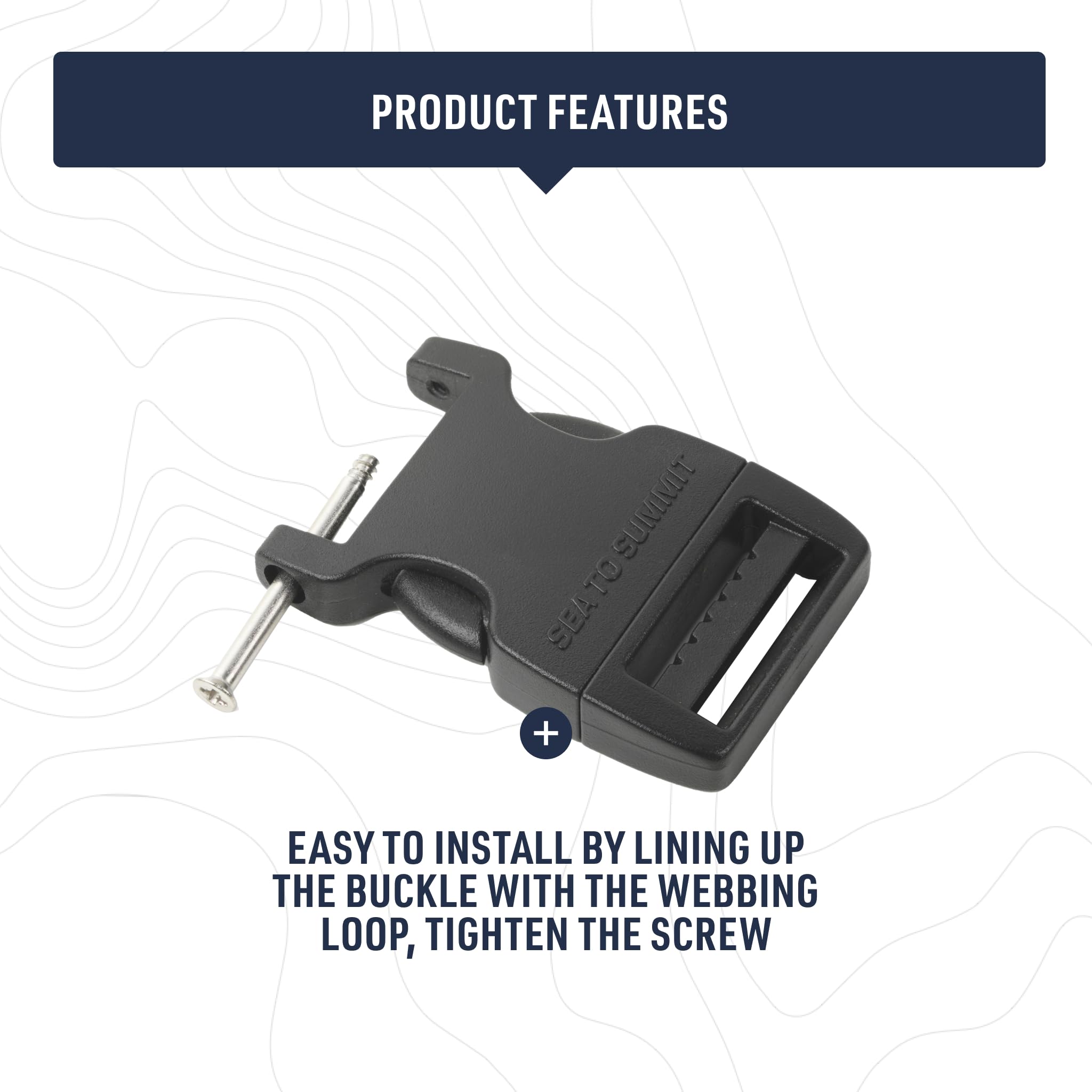 Sea to Summit Field Repair Buckle - Side Release, 1 Pin, 3-pack - Image 4