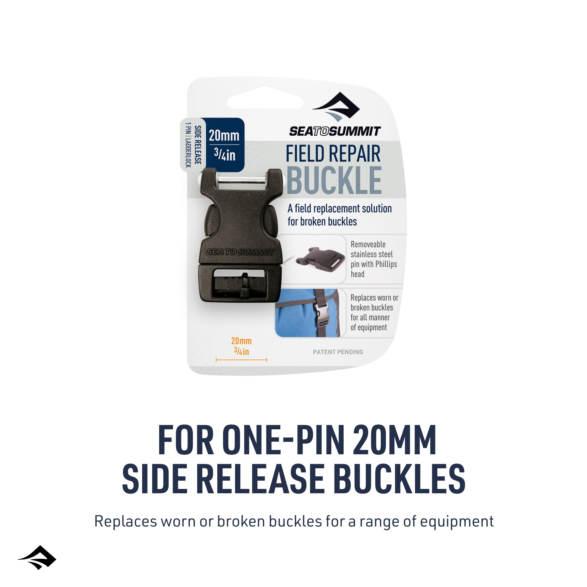 Sea to Summit Field Repair Buckle - Side Release, 1 Pin, 3-pack - Image 5