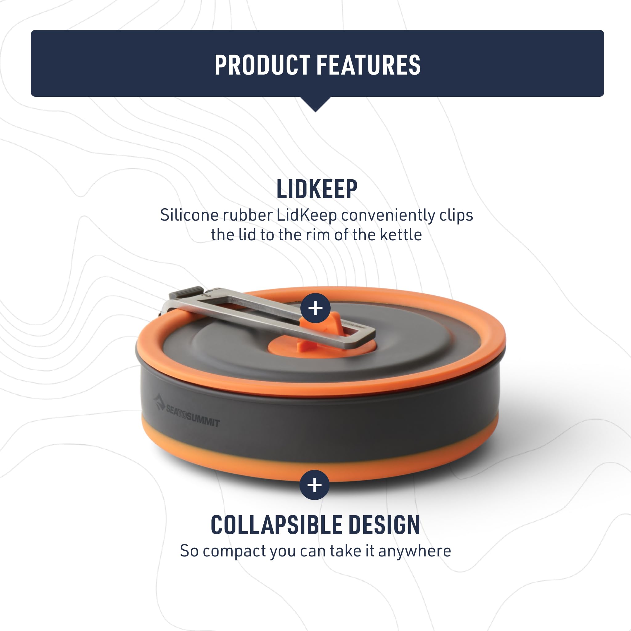 Sea to Summit Frontier Ultralight Collapsible 1-Liter Pot for Backpacking and Camping - Image 3