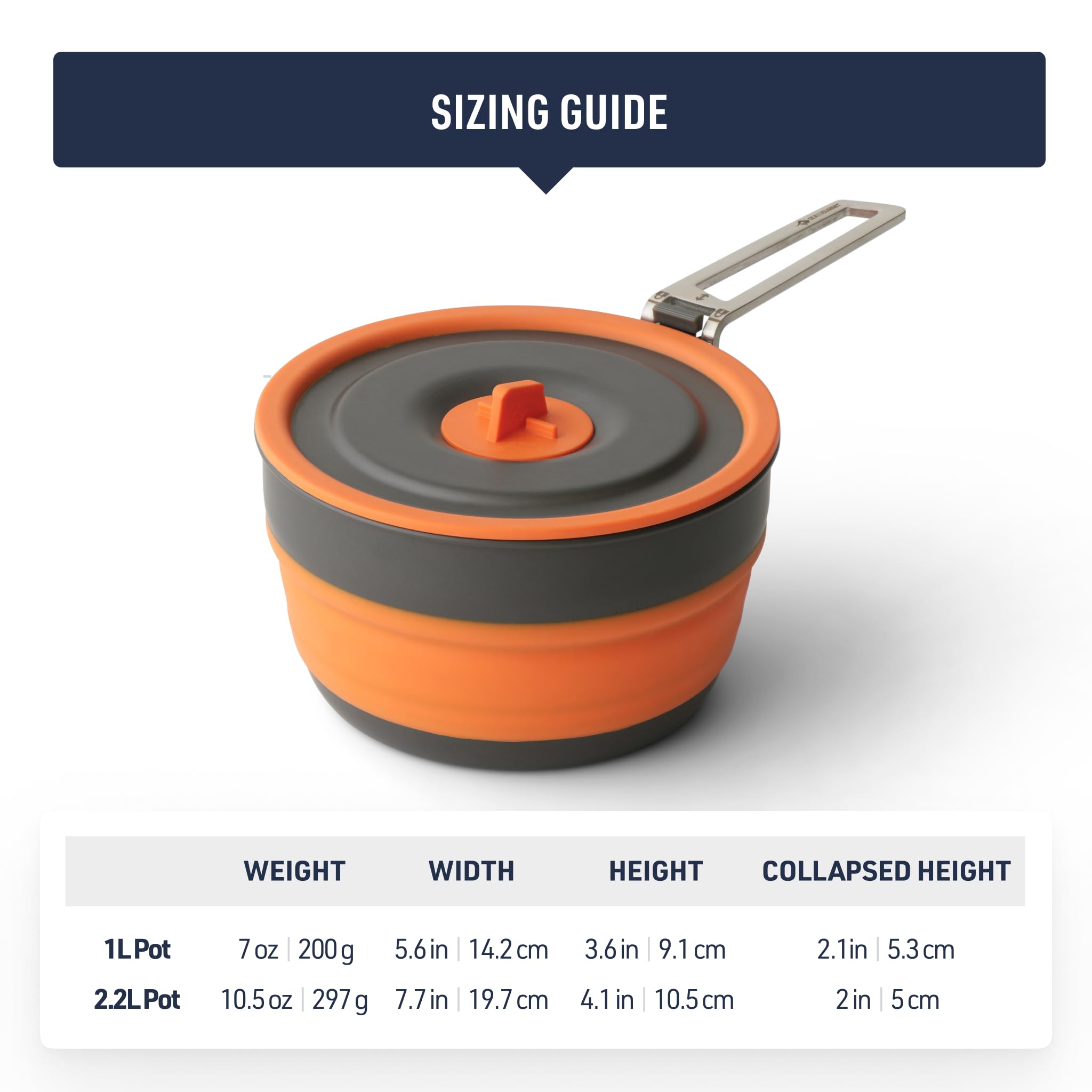 Sea to Summit Frontier Ultralight Collapsible 1-Liter Pot for Backpacking and Camping - Image 6