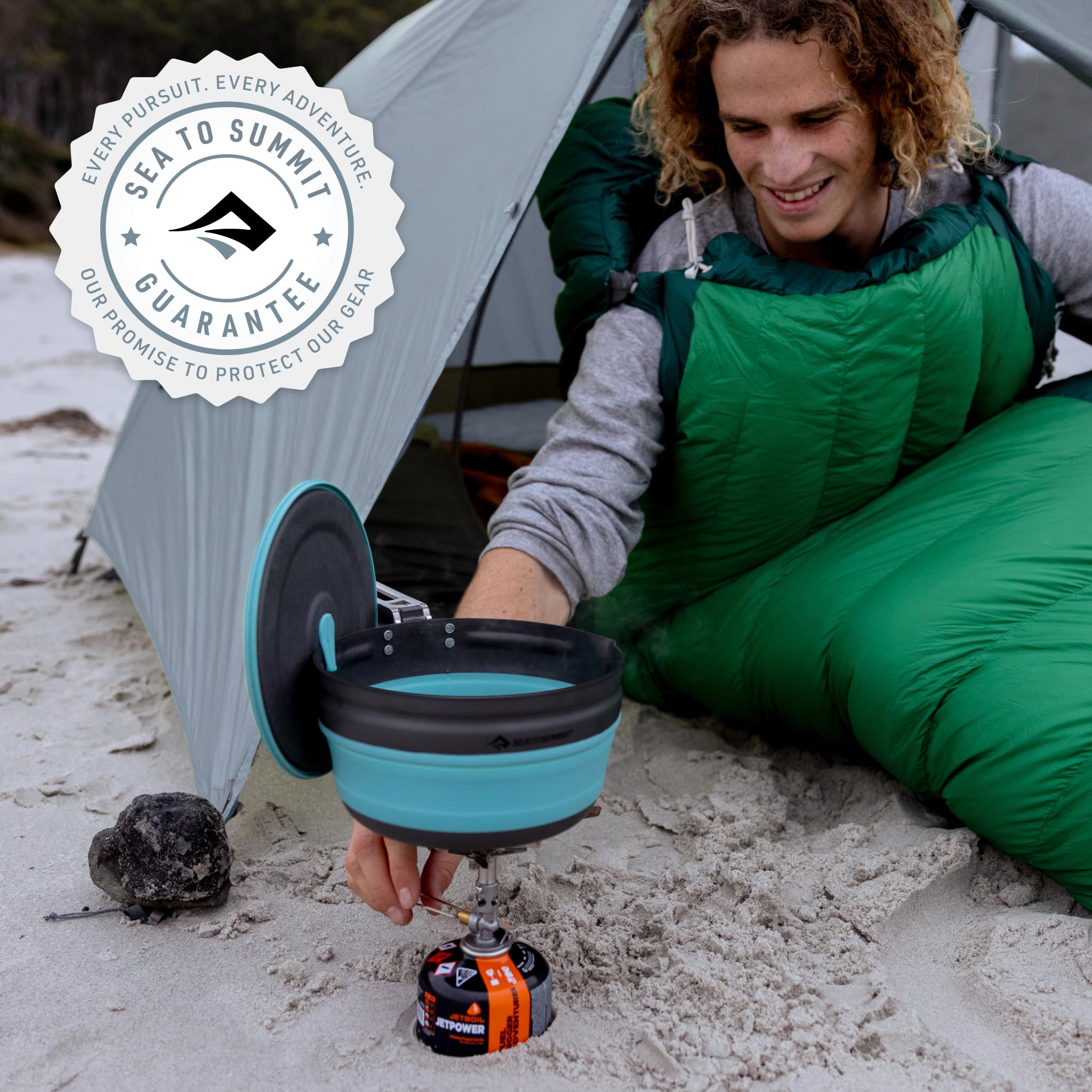 Sea to Summit Frontier Ultralight Collapsible 1-Liter Pot for Backpacking and Camping - Image 7