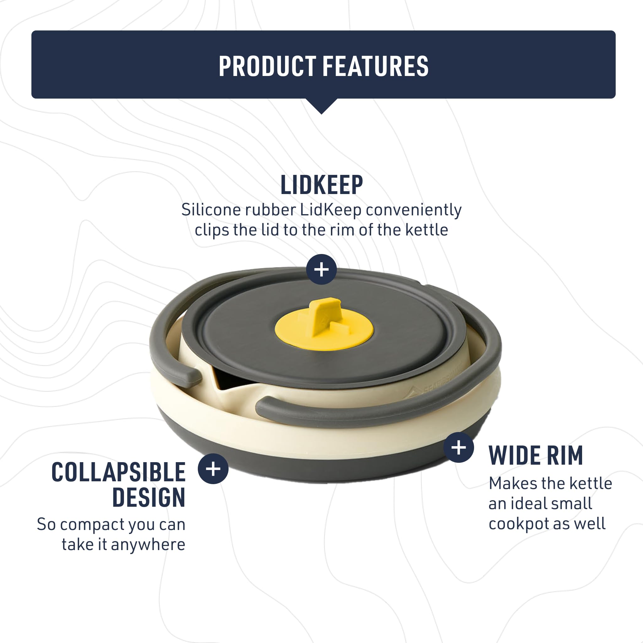 Sea to Summit Frontier Ultralight Collapsible Camping Kettle, 1.1 Liter - Image 3