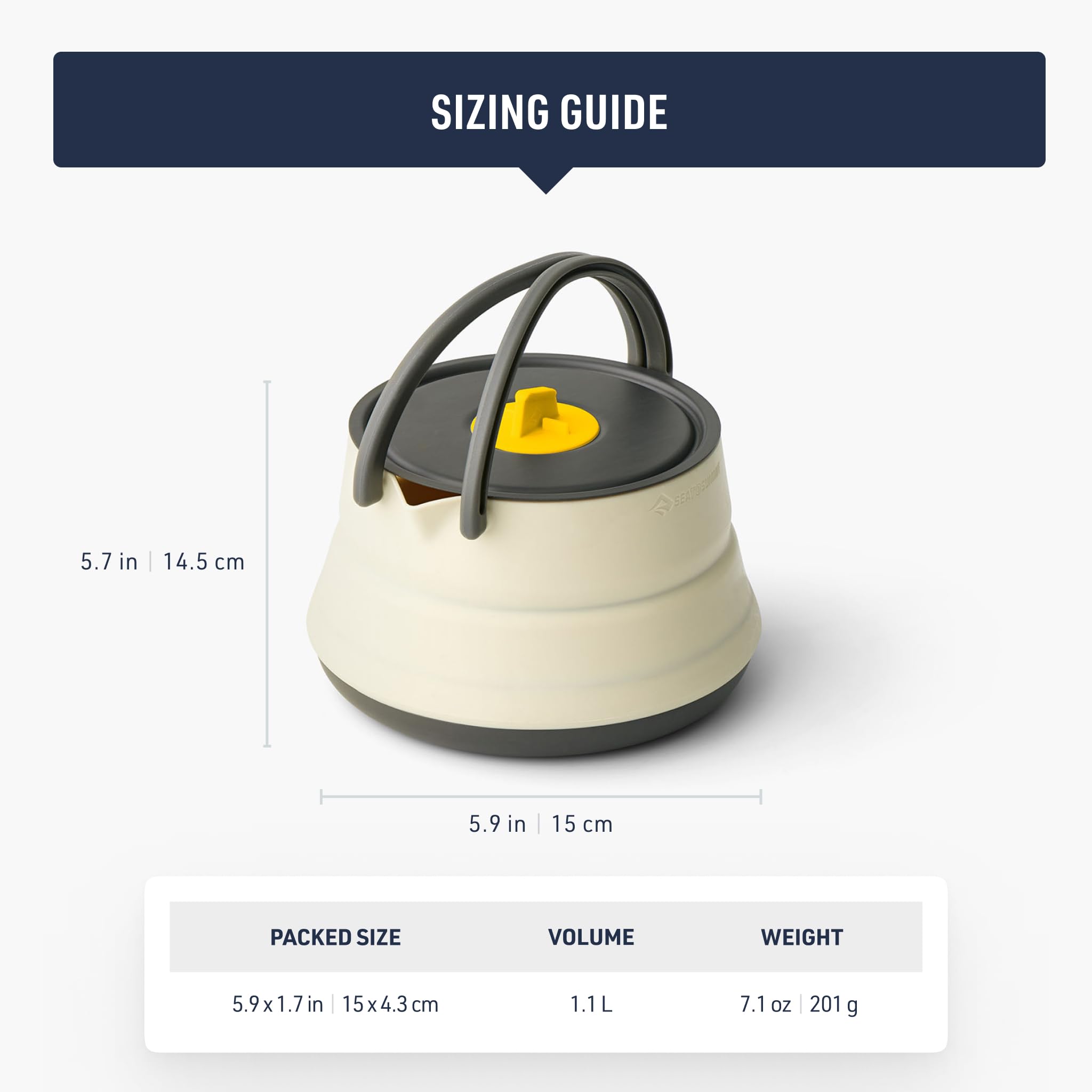 Sea to Summit Frontier Ultralight Collapsible Camping Kettle, 1.1 Liter - Image 6