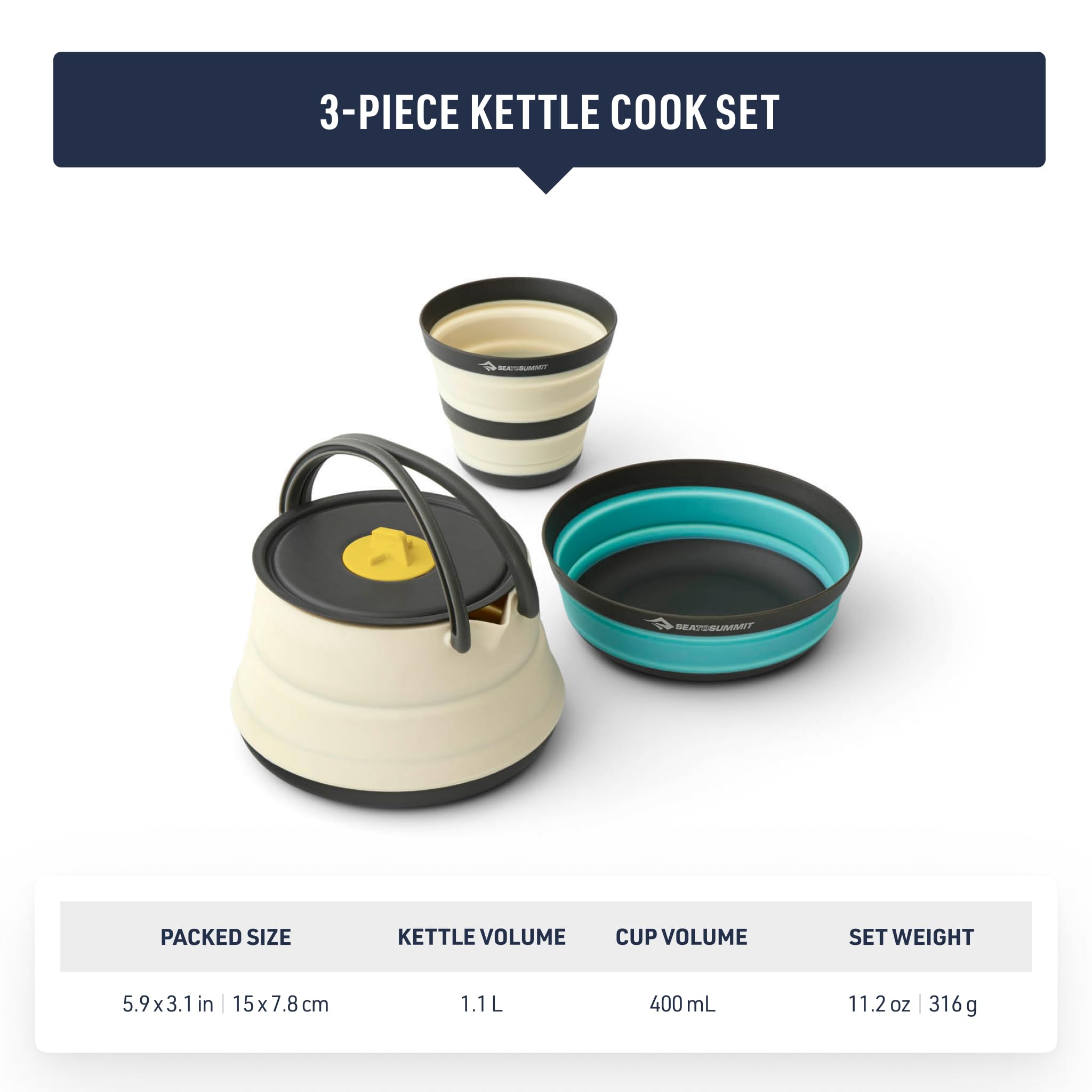 Sea to Summit Frontier Ultralight Collapsible Kettle Cook Set - Image 5