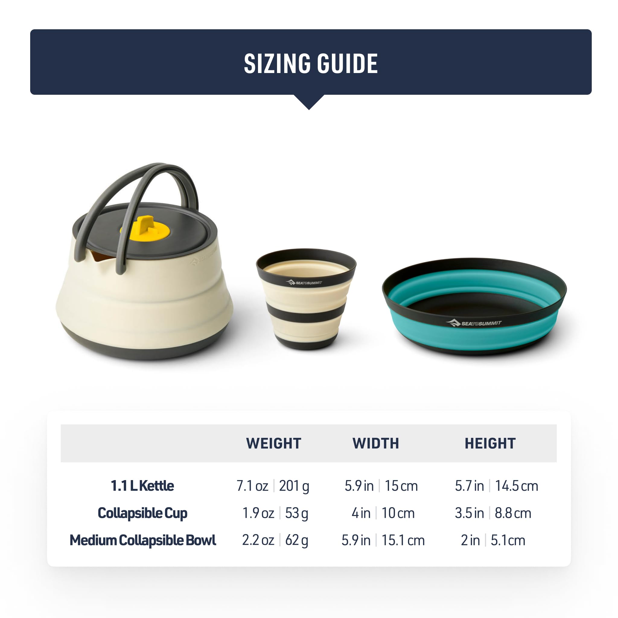 Sea to Summit Frontier Ultralight Collapsible Kettle Cook Set - Image 6