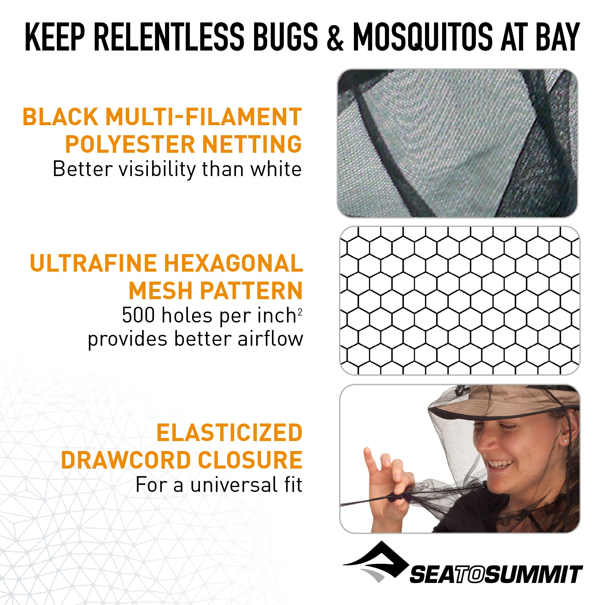 Sea to Summit Mosquito Head Net Mesh Face Cover - Image 3