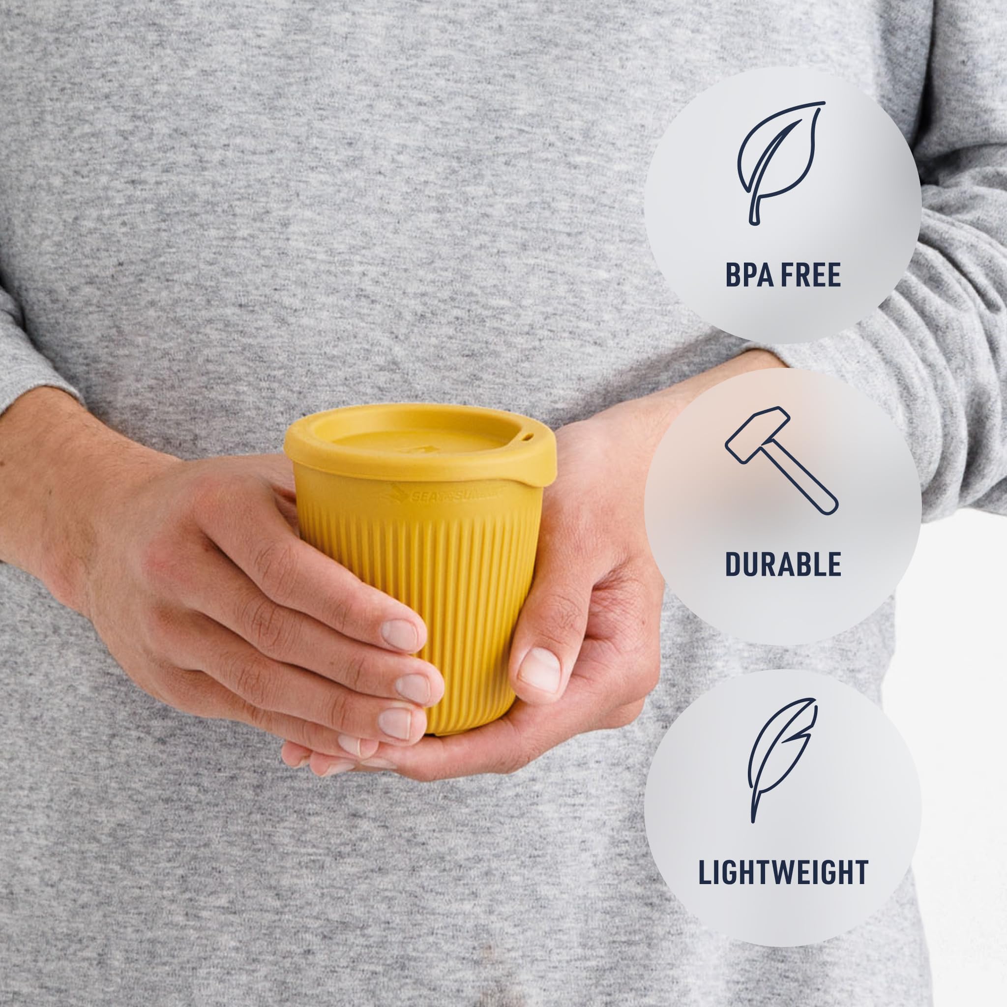 Sea to Summit Passage 12 Ounce Camp Cup, Aqua Sea Blue - Image 4