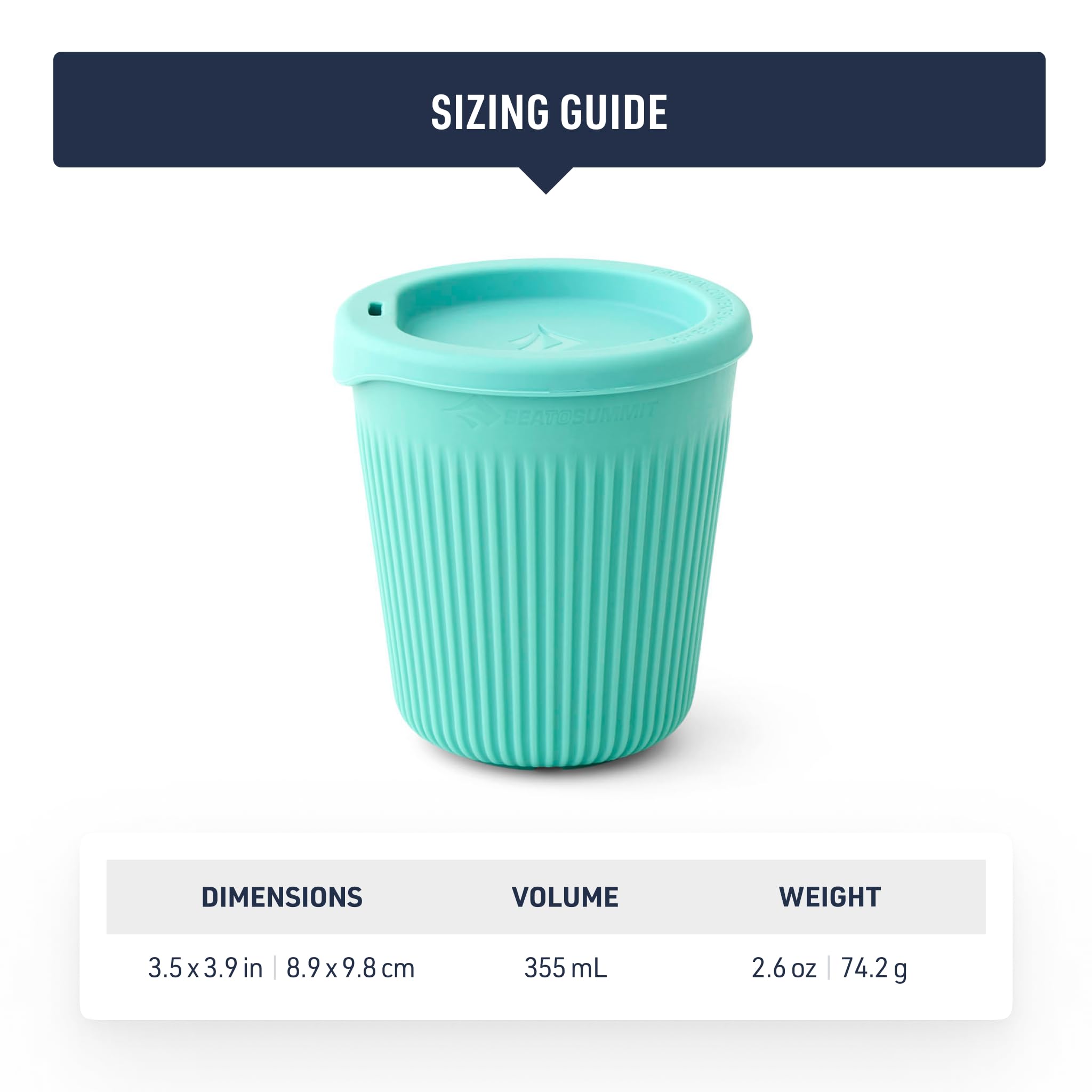 Sea to Summit Passage 12 Ounce Camp Cup, Aqua Sea Blue - Image 6