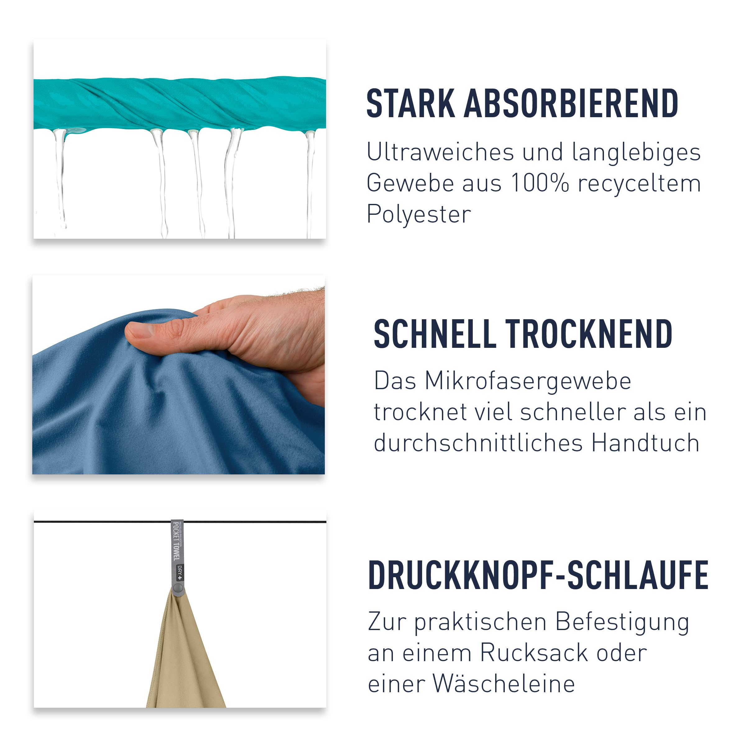 Sea to Summit Portable Pocket Towel for Camping, Gym, and Travel - Image 4