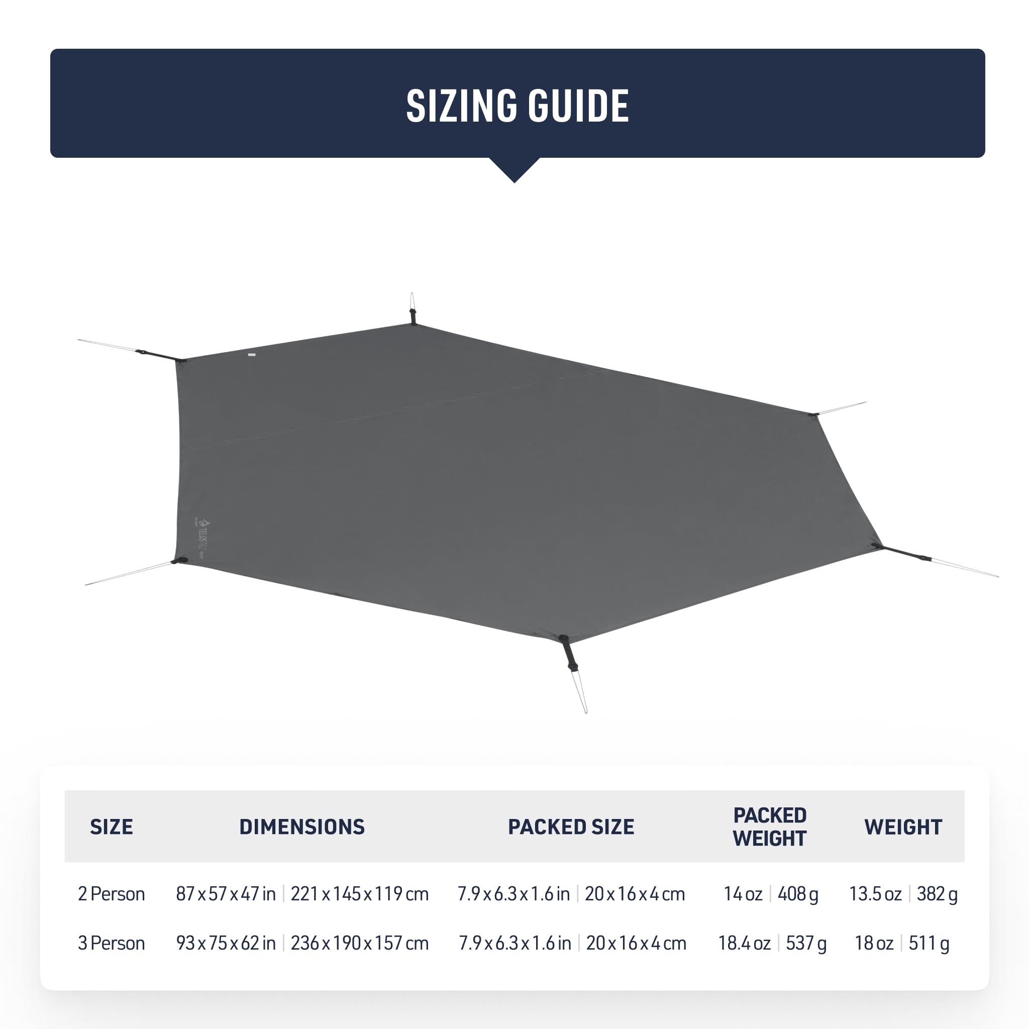 Sea to Summit Telos Bigfoot Tent and Vestibule Footprint, 2-Person - Image 6