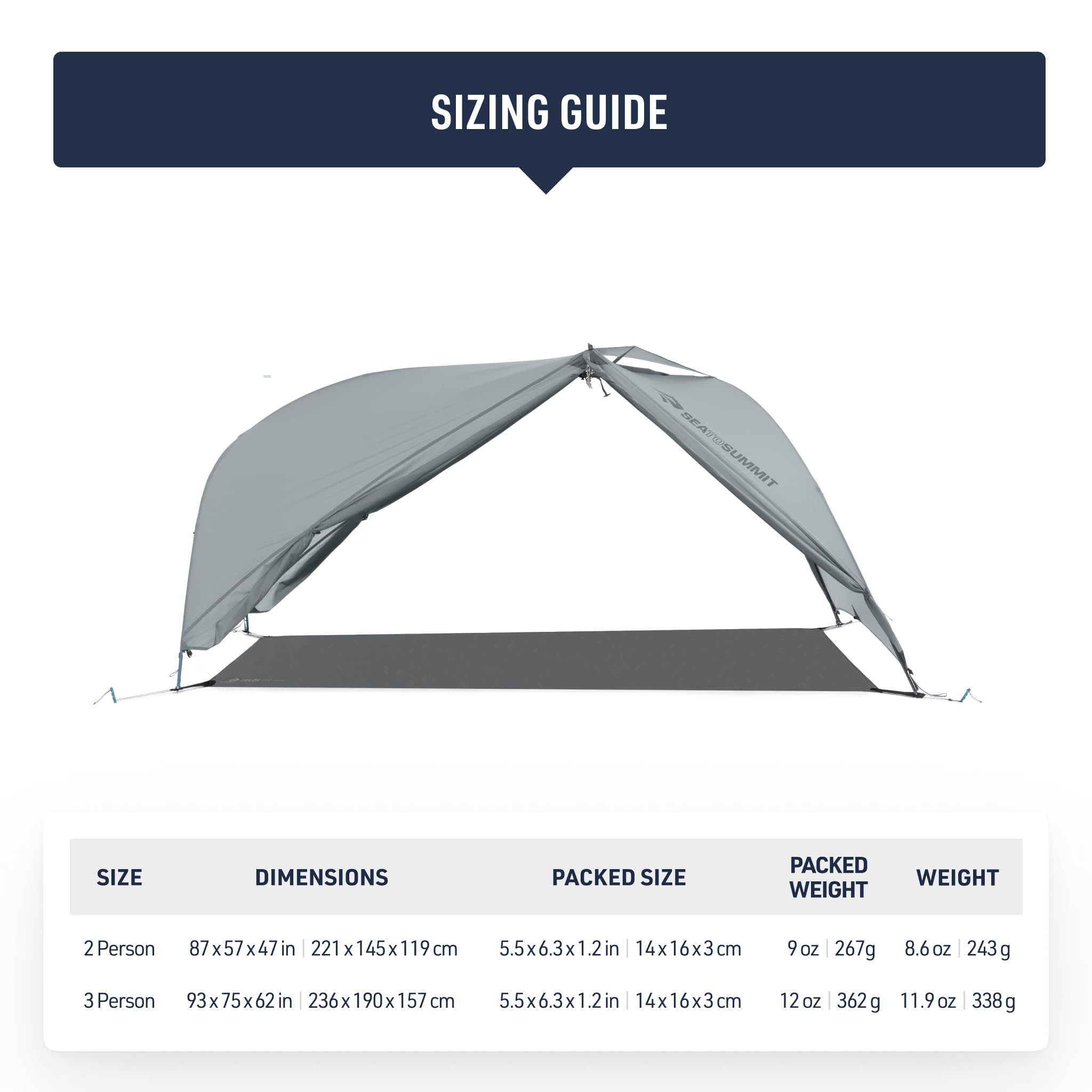 Sea to Summit Telos Lightfoot Tent Footprint, 2 Person - Image 6