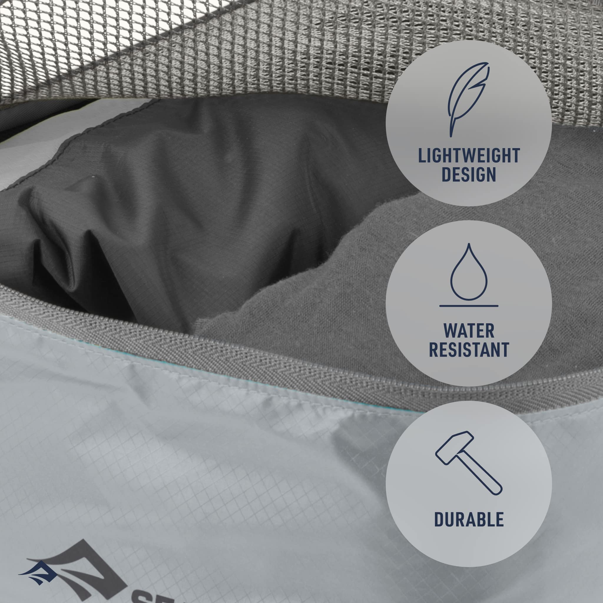 Sea to Summit Travelling Light Garment Mesh Bag Packing Organizer, Large, HighRise Grey - Image 3