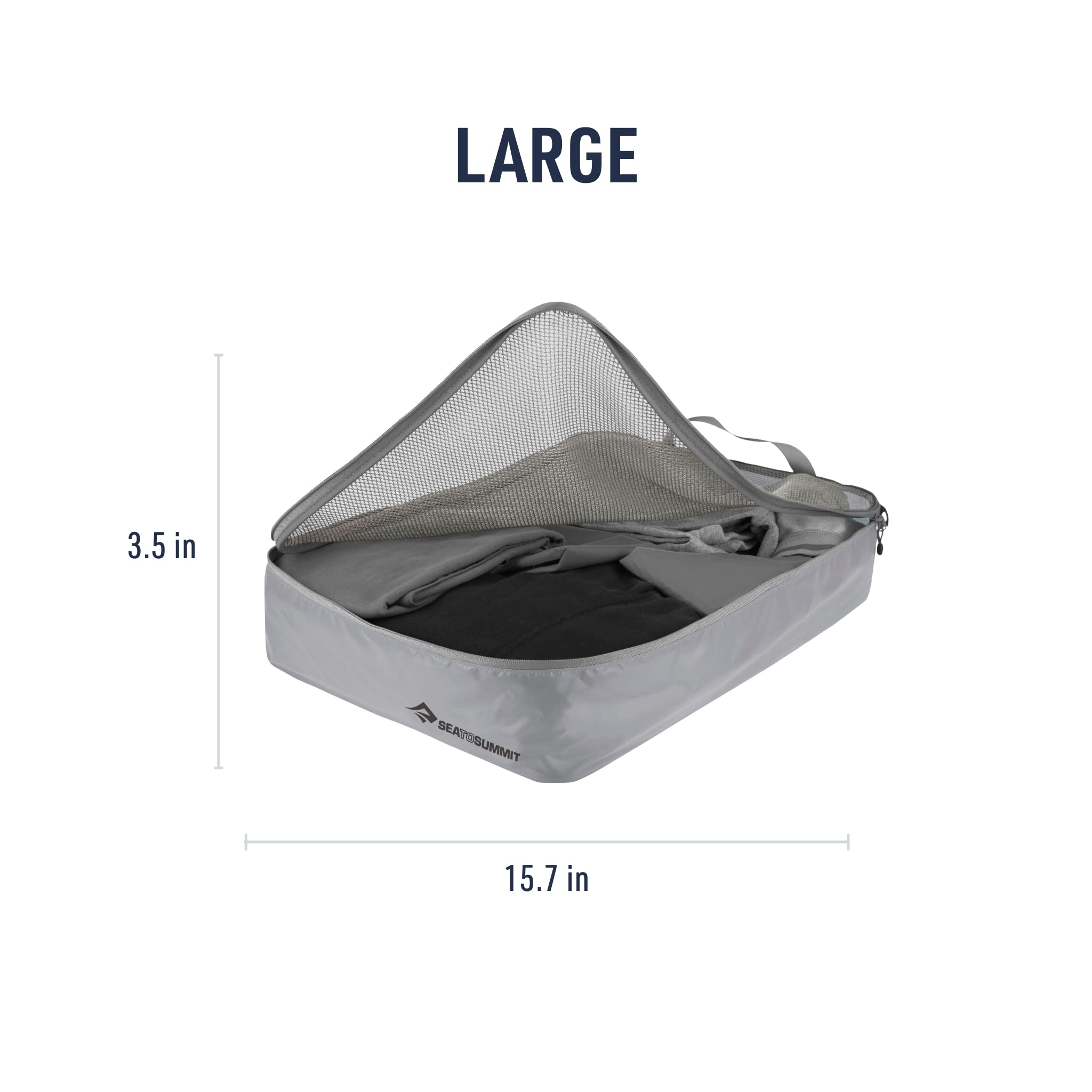 Sea to Summit Travelling Light Garment Mesh Bag Packing Organizer, Large, HighRise Grey - Image 6