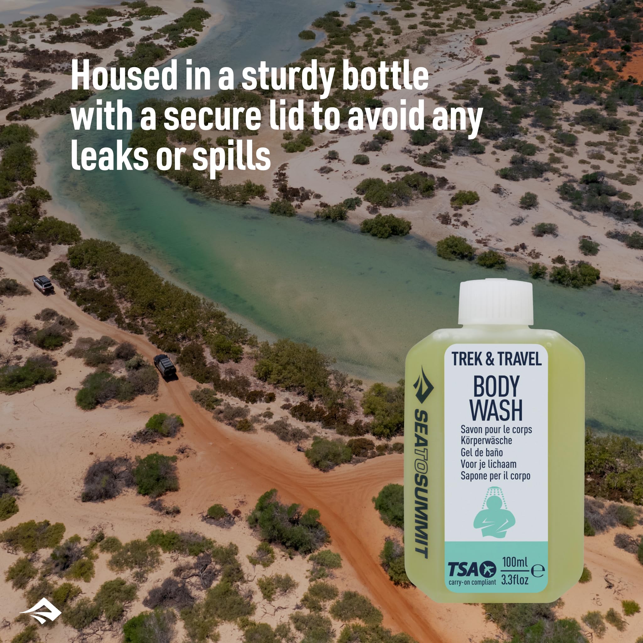 Sea to Summit Trek and Travel Liquid Body Wash Soap, 4-Pack (4 x 89ml Bottles) - Image 3