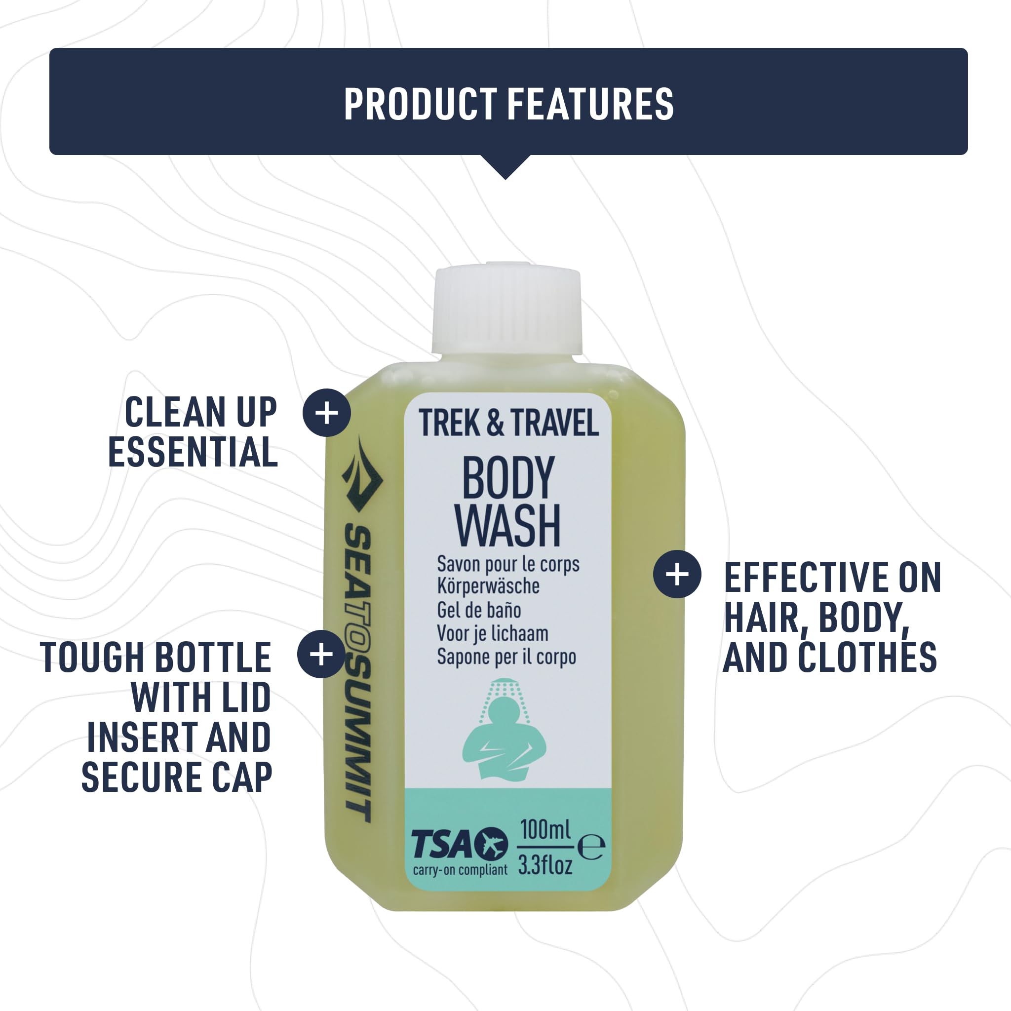 Sea to Summit Trek and Travel Liquid Body Wash Soap, 4-Pack (4 x 89ml Bottles) - Image 4