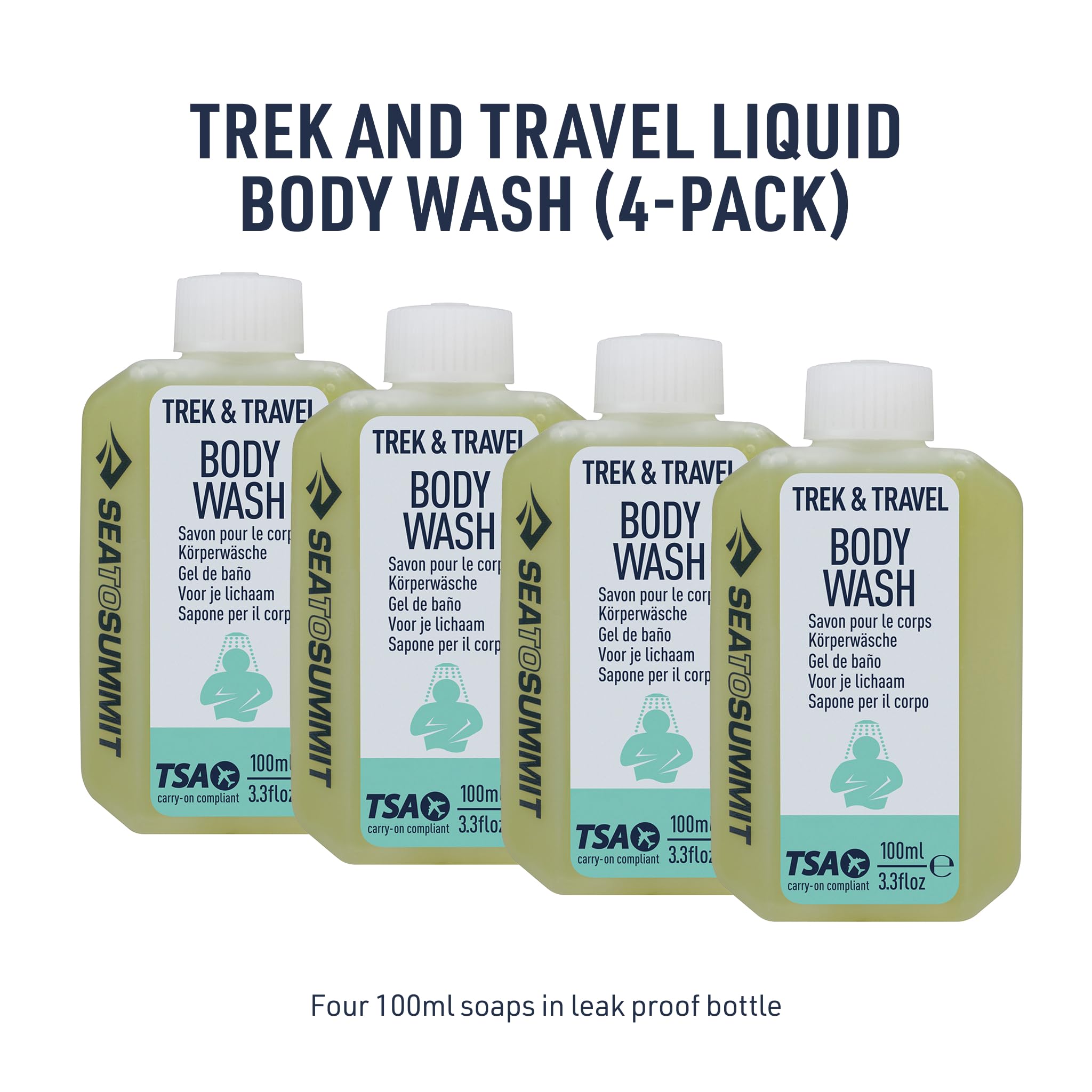 Sea to Summit Trek and Travel Liquid Body Wash Soap, 4-Pack (4 x 89ml Bottles) - Image 6